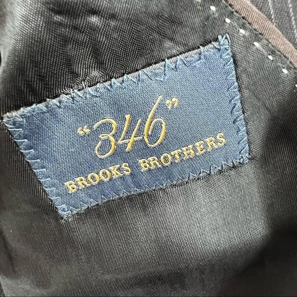 346 Brooks Brothers blue striped wool blazer size 40R